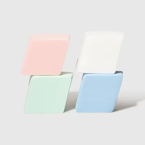 Set Yizhilian 4 Esponjas Látex Rombo Maquillaje Líquido/Polvo