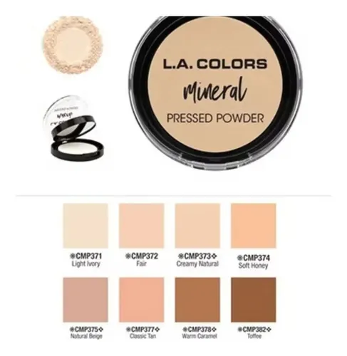 Polvo Compacto Mineral Pressed Powder L.a. Colors Ebony