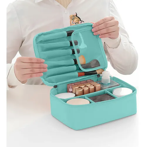 Bolsa De Maquillaje Con Compartimento Para Cosméticos, Durad