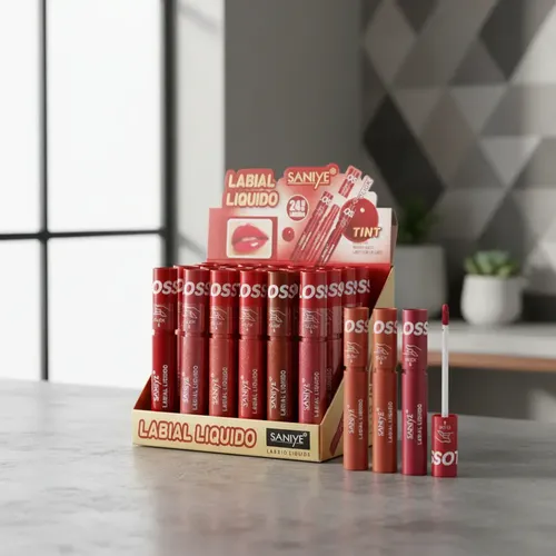 Labial Liquido Glossy Saniye Tinte Efecto Brillante Make Up