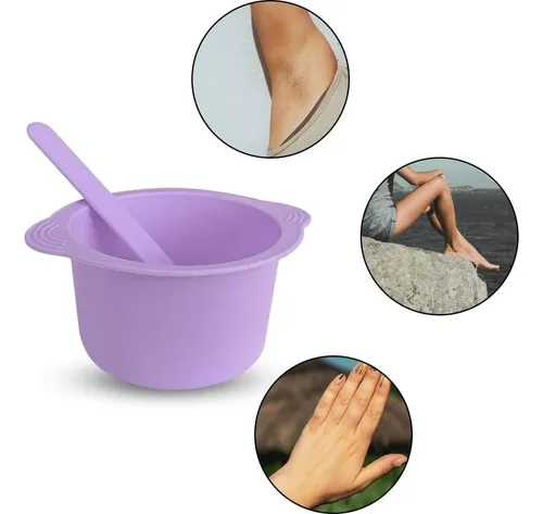 Cuenco De Cera Silicona Kvzvk Para Depilación 16oz Con