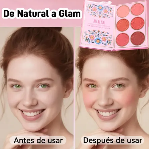 5 En 1 Paleta Sombras, Gloss, Iluminador, Rubor Y Contorno