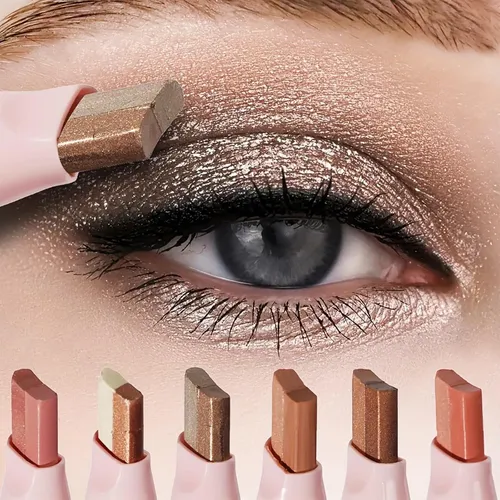 Lápices De Sombra Shimmer Mooglamor 6 Piezas Con Gradiente