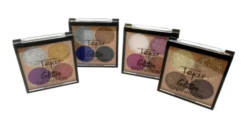 Paleta Sombras Ojos Glitter Gel Purpurina Tejar X 4 Unidades