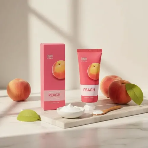 Crema para Manos Coreana Tenzero Hidratante con Durazno de 100g