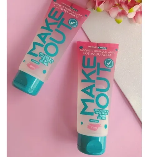Sabonete Demaquilante Pós Maquiagem Makeout 3 Em 1 Dermachem