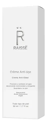 Crème Anti-âge Raisse 50 Ml Todo Tipo De Piel Momento De Aplicación Día/noche