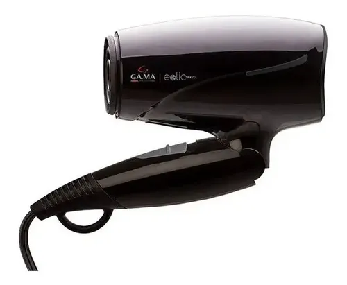 Secador De Pelo Gama Eolic Mini 1600w Compacto De Viaje Negro