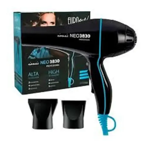 Secador De Pelo Profesional Eurostil Neo 3830 Ionico 2 Vel Negro