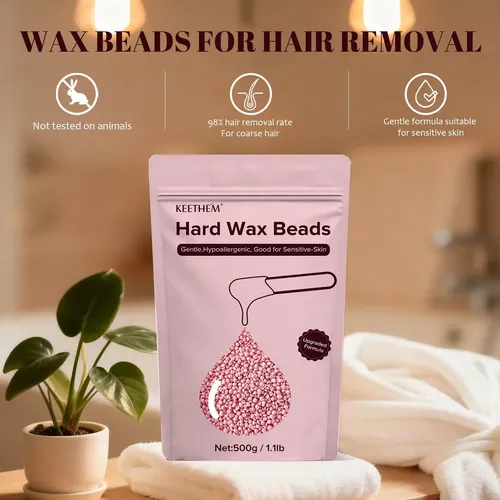 Cera Dura Keethem Para Depilación En Casa (rose) 1.08 Lb
