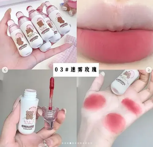 Gege Bear Labial Mate Terciopelo Milk Velvet Botellita