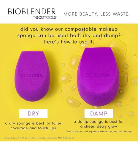 Ecotools Bioblender Makeup Sponge, Compostable Makeup Ble…