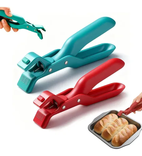 Pinza Agarradora Anticalor Para Bandejas De Cocina X2