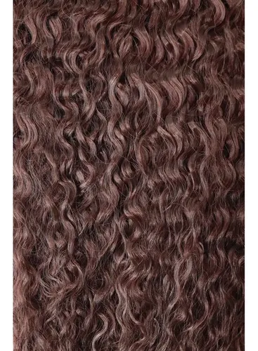 Cortina De Pelo Rizado Orgánicas Afro 4,50 Metros Reales !! Color #4 Castaño