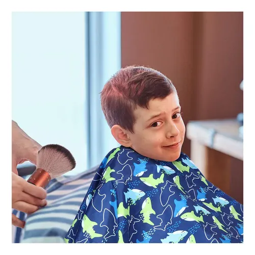 Capa De Barbero Con Forma De Brocha Para Corte De Cabello