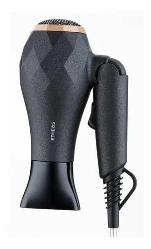 Secador Pelo Plegable 2 Velocidades 1000w 110v 220v Boquilla Color Negro