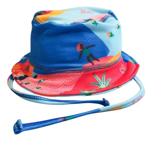 Gorro Infantil Tela Malla Bebe Niño Piluso Con Protección Uv Color Hawai Talle 3