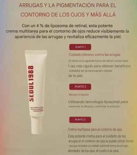 Seoul 1988 Crema Ojos Retinal Liposome 4% 30 Ml