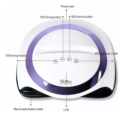 Cabina Para Uñas 168w Uv Timer Tactil Profesional Esculpidas