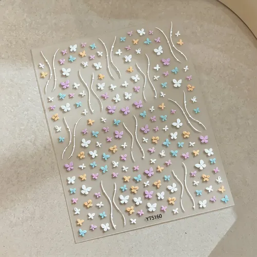 Arte De Uñas Calcomanías Para Uñas Con Diseño De Flores Dora