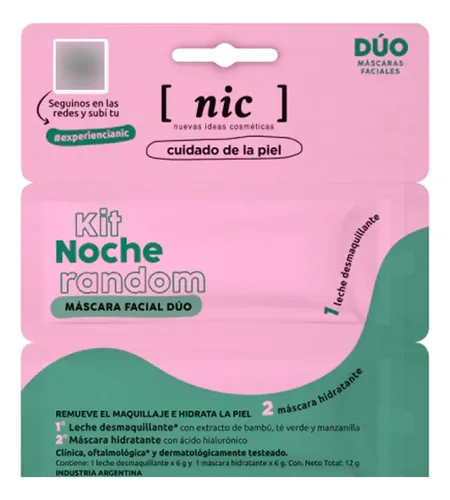 Nic Kit De Noche Random Mascara Facial Duo Hidratante 12gr