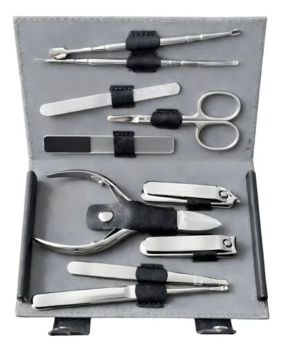 Set Manicura Y Pedicura Acero Inoxidable Con Estuche