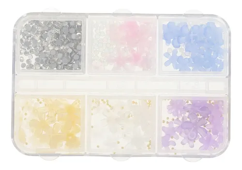 1 Caja De Colgantes Con Forma De Flor Para Uñas, Decoración
