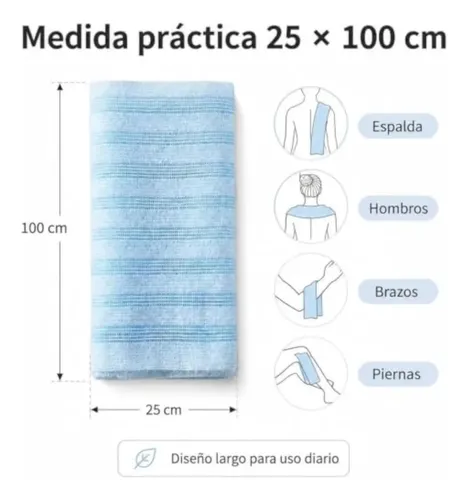 Toallita Corporal Exfoliante De Doble Cara, Paquete De 2 2
