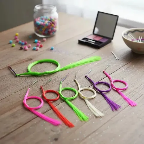 Pack Souvenir Mechones Extensiones Pelo Cumpleaños Infantil