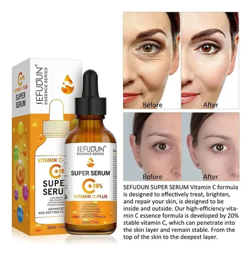 Sérum Facial Premium Con 20% De Vitamina C Y Ácido