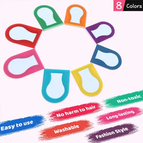 Tiza Para Cabello Tallsocne 8 Colores Lavables Para Niños