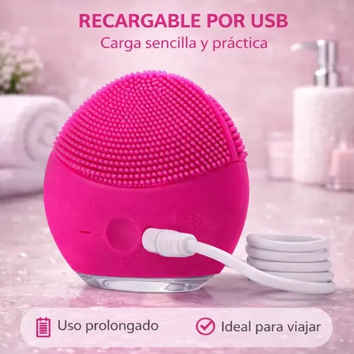 Limpiador Facial Eléctrico Silicona Masajeador Exfoliante