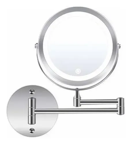 Espejo De Maquillaje De Pared, 1 X 10 Unidades, Blanco