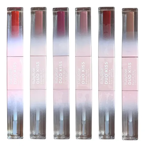 Lápiz Labial Duo Kiss Ruby Rose Pink Line 2 En 1 Bastón Dk3
