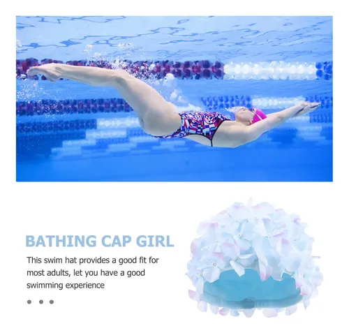 Gorro De Natación Con Protección De Pétalos De Piscina, Gorr