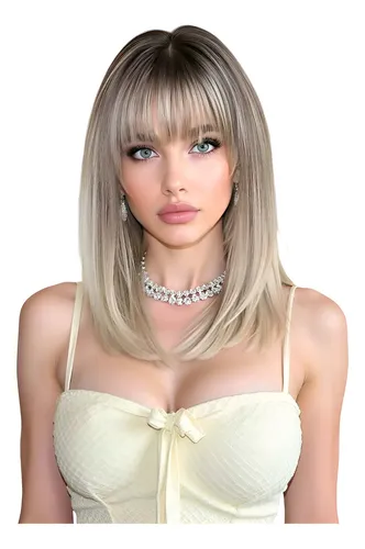 Peluca Simil Natural Balayage Perfecta Bellísima