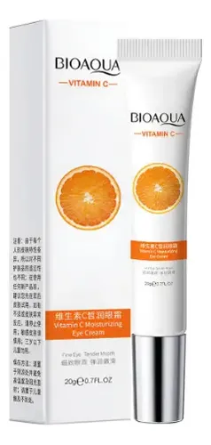 Crema Hidratante Bioaqua Vitamina C 20g Ojos 18+ Todo Tipo De Piel Día/noche