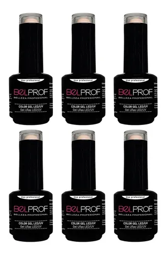 Kit Uñas Cabina Led 75w Belprof + 6 Esmaltes + Removedor Color Blanco