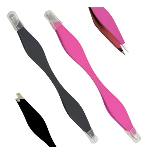 Pinzas Para Cejas, 2 Uds., Pinzas De Doble Cara, Punta