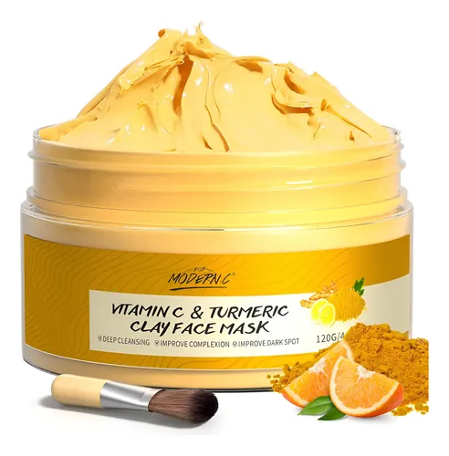/mascarilla De Arcilla Con Vitamina C Y Cúrcuma Mascarilla F
