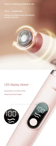 Depiladora Electrica Rasuradora Femenina Intima Led Ipx5