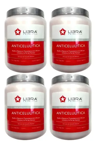 4 Crema Para Masajes Anticelulitica 980gr. – Libra Cosmetica Fragancia Suave