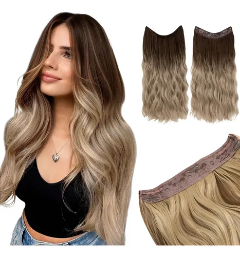 Extensiones De Cabello Abundante Larga De Vincha Y Clips M12
