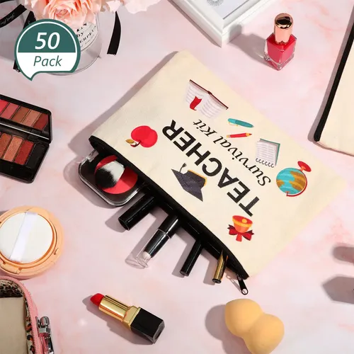 Bolsa De Maquillaje Dunzy Teacher Survival Kit, 50 Unidades,