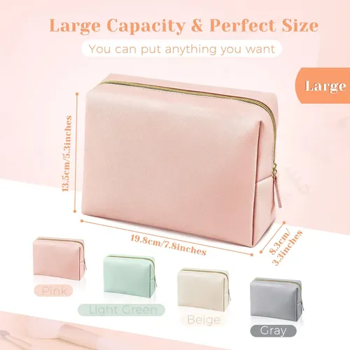 Bolsa De Maquillaje Dunzy, 8 Unidades, De Piel Sintética, Im
