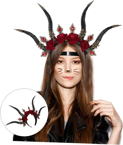 For Diadema De Cuernos De Para Halloween Y Cosplay