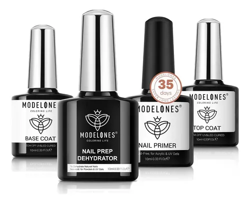 Modelones Kit De Preparación Y Gel Base/top Coat