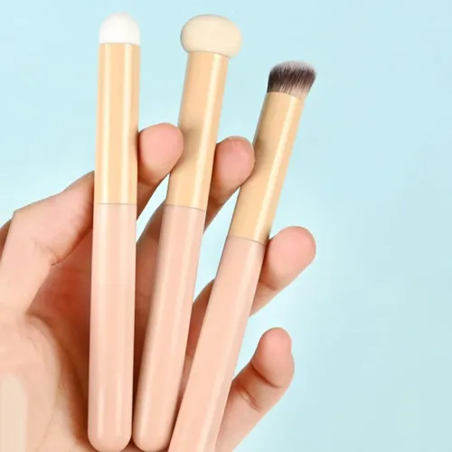 Aplicadores De Maquillaje Con Mango De Aluminio 3 Piezas