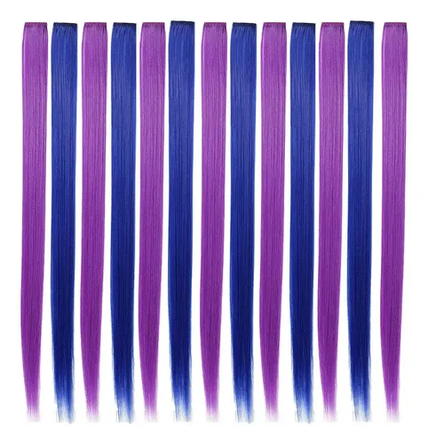 Extensores De Pelo Con Broches Para Fiestas De Colores, 13 U