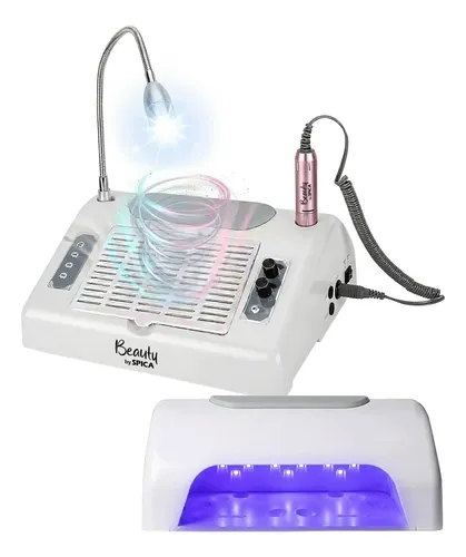 Cabina Uv Para Uñas 5 En 1 Spica S-250 Extractor Luz Led